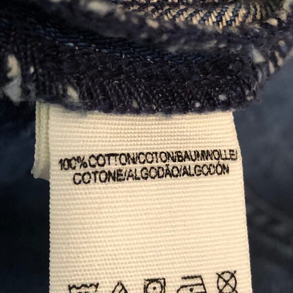 Free People Come A Little Closer Blue Denim Jean Button Up Mini Skirt Size 2 - Picture 6 of 7